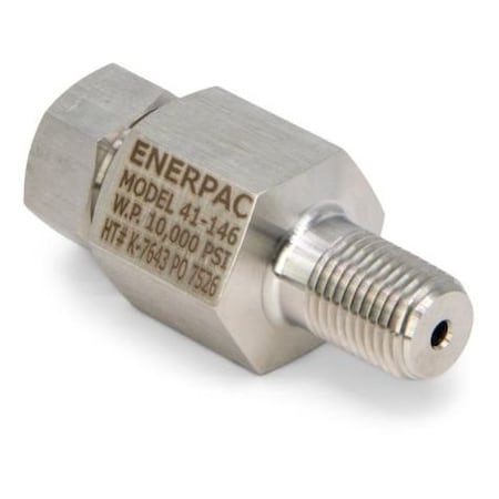Enerpac Adaptor, 38 F Cone To 14 M Nptf 41146